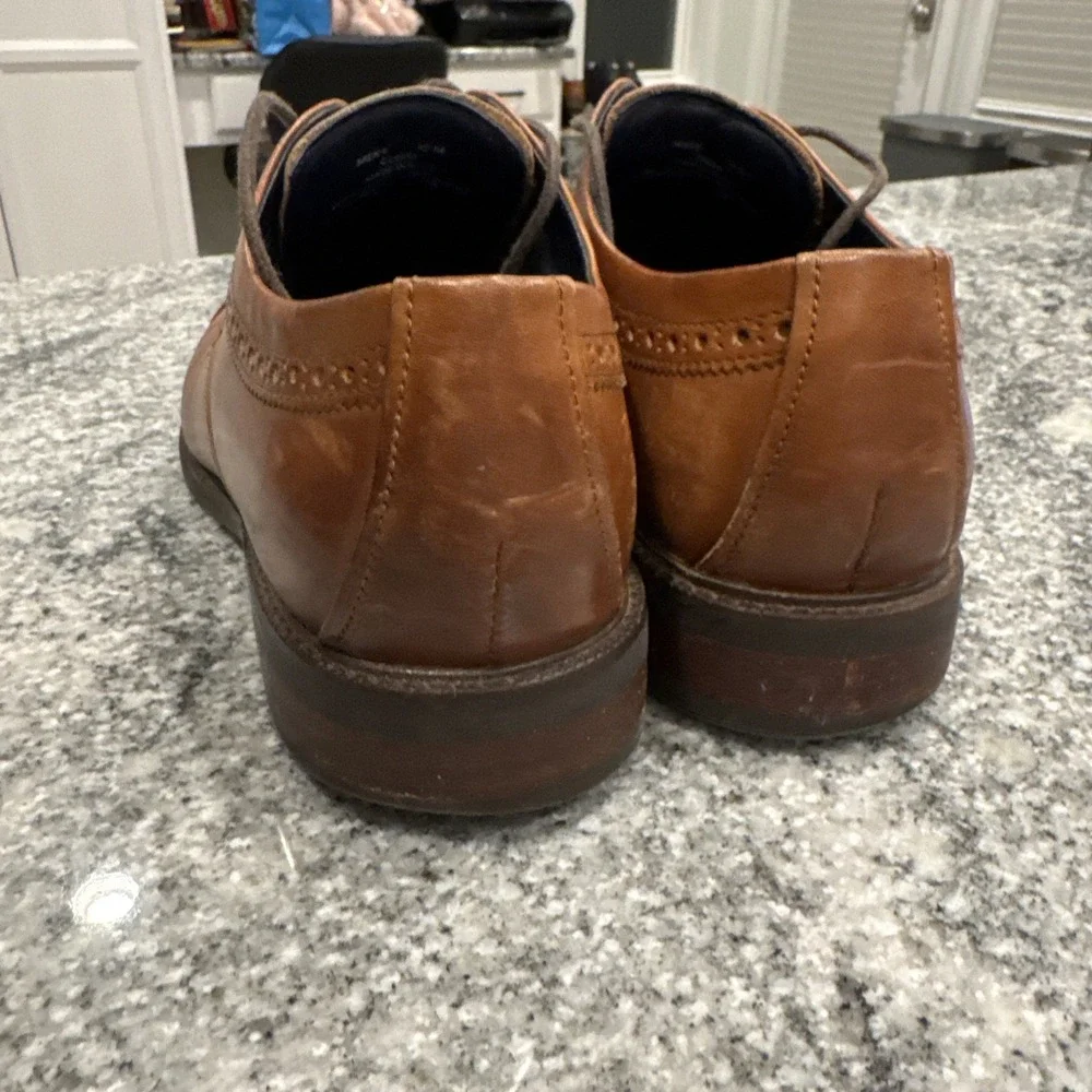 Cole Haan C28882 Brown Leather Cap Toe Dress Shoes‎ Mens Size 10 M #007